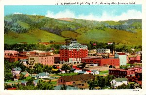 South Dakota Rapid City Showing Alex Johnson Hotel 1946