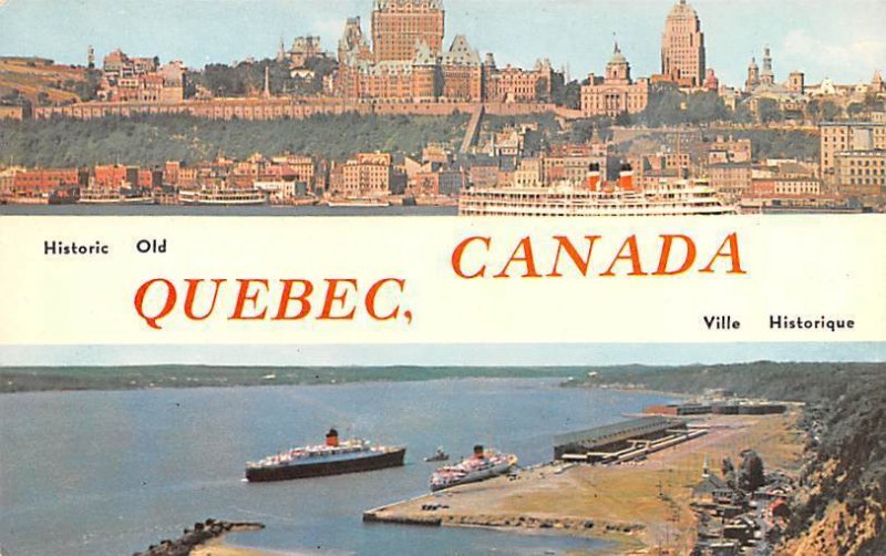 Skyline showing Saguenay Cruise Steamer Quebec Unused 