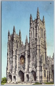 New York City NY 1940s Postcard The Cathedral Of St. JohnThe Divine