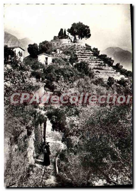 Old Postcard Menton N D of the Annunciation The last step