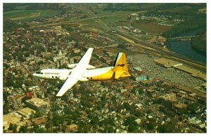Aerial View Northeast Airlines Fairchild FH 227 Airplane Postcard