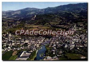 Old Postcard Espalion Aveyron General Aerial view