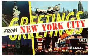 Highlights of New York City New York Postcard Posted 1961