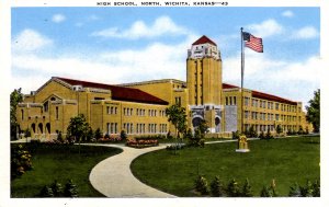 Wichita, Kansas - A view of the High School - dated 1949