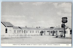 Virginia Minnesota MN Postcard View All Modern Cabins Eddie's Cabin Court 1910
