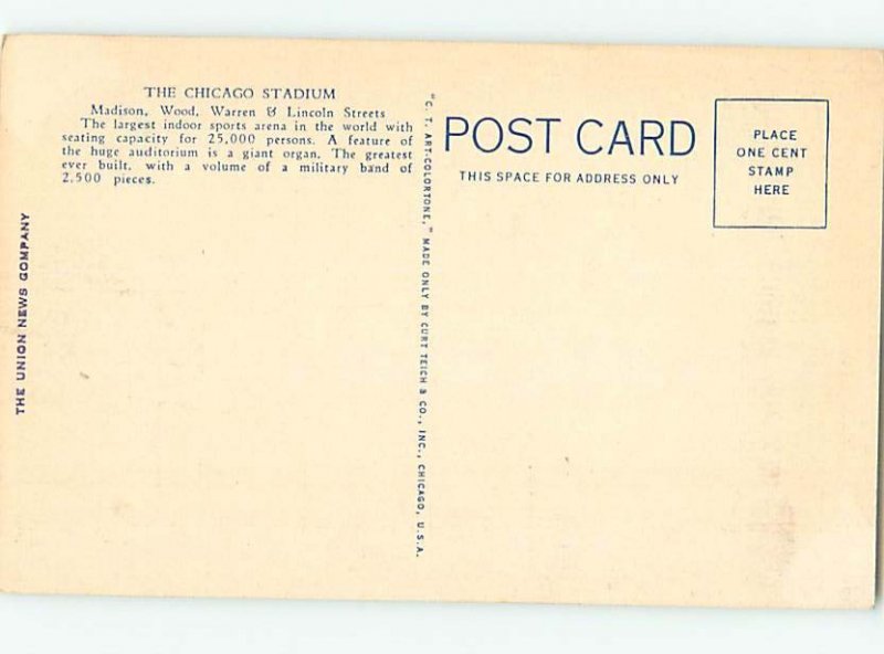 Pre-Chrome STADIUM SCENE Chicago Illinois IL AG4488@