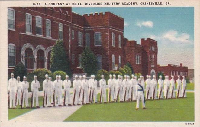 Georgia Gainesville Company At Drill Riverside Military Academy