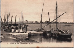 Egypt Suez Canal The Custom's Quay Vintage Postcard C126