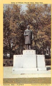 ROCHESTER, MN Minnesota  WILLIAM WORRALL MAYO STATUE~Mayo Park  c1950's Postcard