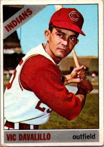 1966 Topps Baseball Card Vic Davalillo Cleveland Indians sk1972