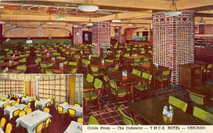 Chicago Illinois 1950s Postcard Oriole Room The Cafeteria YMCA Hotel