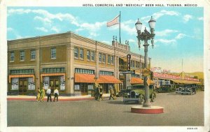 Automobiles Hotel Commercial Beer Hall Tijuana Mexico Postcard Western 9424