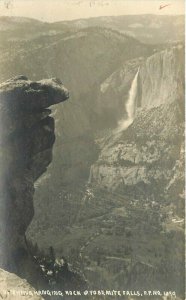 Hanging Rock Falls #1399 Yosemite California RPPC Photo Postcard 21-2752