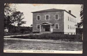 NH Town City Hall FREMONT NEW HAMPSHIRE POSTCARD  1911