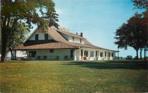 Postcard Ohio Marysville Five Point Lodge Hotel 1950s roadside Skinner 23-327