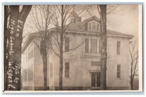 c1910's Eden High School Building Eden New York NY RPPC Photo Antique Postcard