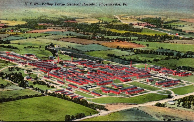 Pennsylvania Phoenixville Aerial View Valley Forge General Hospital 1954 Curt...