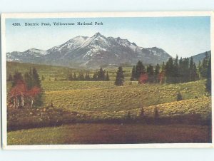 Unused W-Border ELECTRIC PEAK Yellowstone National Park Wyoming WY H2557