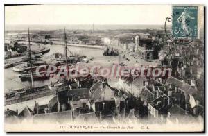 Old Postcard Dunkirk Vue Generale Du Port