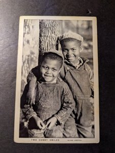 1940 USA RPPC Postcard Two Sunny Smiles Bayard Wootten