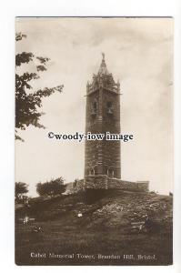 tq0844 - Bristol - Early View of Cabot Memorial Tower, Brandon Hill - Postcard