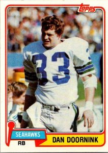 1981 Topps Football Card Dan Doornink Seattle Seahawks sk60464