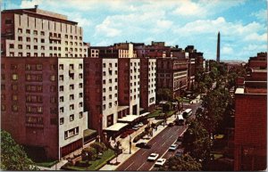 VINTAGE POSTCARD THE STATLER HILTON HOTEL AT 16th STREET WASHINGTON D.C. 1970s