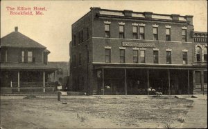 Brookfield Missouri MO Elliott Hotel c1910 Vintage Postcard