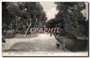 Old Postcard Dunkerque A Allee Square Jacobsen