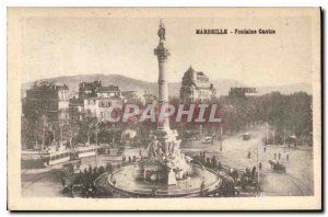 Old Postcard Marseille Fontaine Cantini