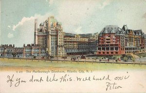 The Marlborough Blenheim Hotel, Atlantic City, N.J., 1907 Postcard, Used