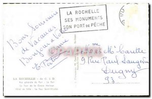 CARTE Post Old La Rochelle General view of the harbor port tower of the Big C...