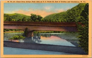 West Virginia Cheat River Bridge On US Route 50 East Of Grafton & Clarksburg