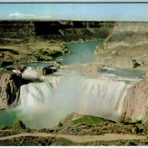 c1960s Twin Falls, ID Shoshone Falls Waterfall Birds Eye Rainbow Niagara PC A241