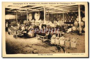 Old Postcard Folklore Wine Vintage Champagne Mumm Bottling