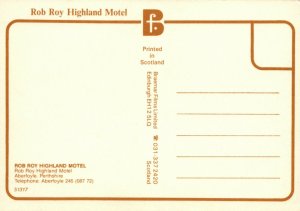 Scotland Postcard - Rob Roy Highland Motel, Aberfoyle, Perthshire   RR9463