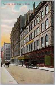 Young's Hotel Boston MA Postcard Reichner Bros H83