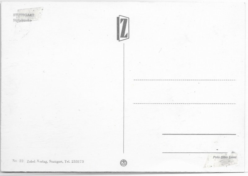 Stuttgart, Germany.  Stifts Church.   Unused