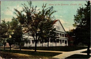 Home of the Governor, Lincoln, Nebraska 1910 Postcard Wahoo, Nebraska KE2