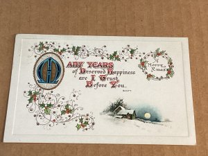 Christmas Many Years of Deserved Happiness embossed Scott Series X.15 Grade 2