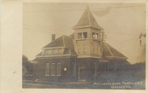 Odessa MO Presbyterian Church, Antique RPPC Postcard, Lafayette Co, E.D. Fear