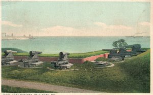 Vintage Postcard 1921 View of Fort McHenry Baltimore Maryland MD