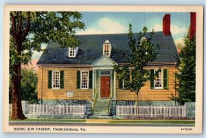 1940 Fredericksburg Virginia Postcard Rising Sun Tavern Charles Washington House