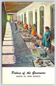 Native Americana Indian~Santa Fe NM~Palace Of The Governors~Handmade Sale~Vtg PC