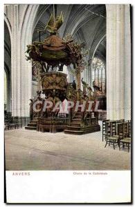 Old Postcard Antwerp Chair of the Cathedral