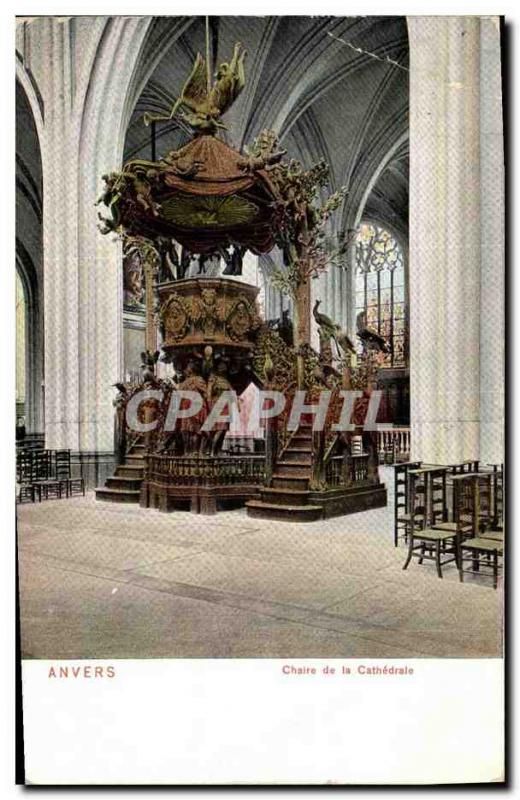 Old Postcard Antwerp Chair of the Cathedral