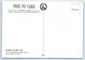 GREEN ISLAND, Great Barrier Reef Australia UNDERWATER OBSERVATORY 4x6 Postcard