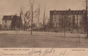 Postcard Male Academy Mt Allison Sackville NB Canada