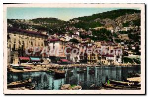 Old Postcard Villefranche-sur-mer port and docks