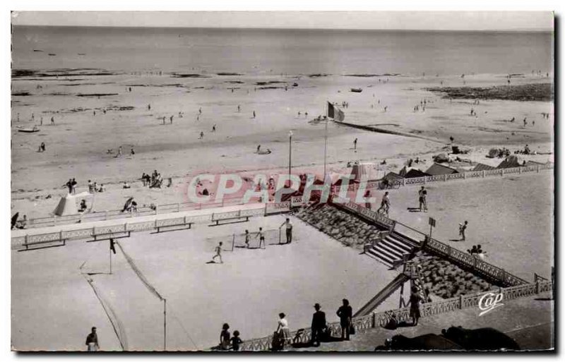 Postcard Modern Luc sur Mer The playground and beach Volleyball Volleyball